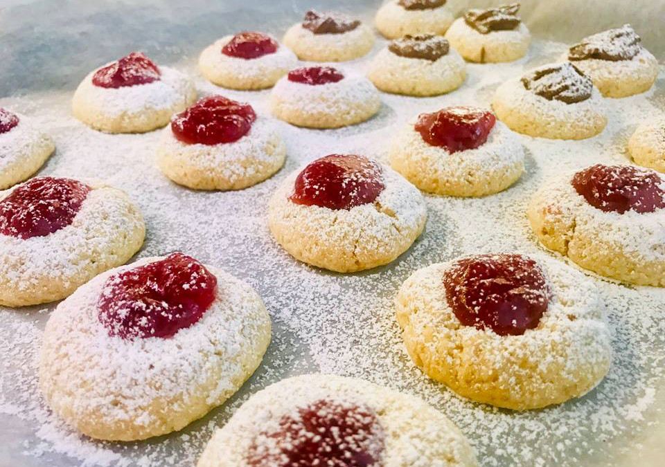 Jam filled butter cookies